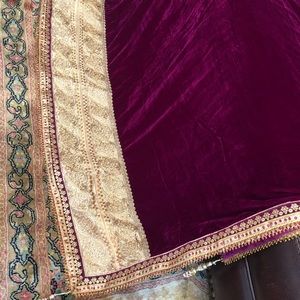 Purple velvet shawl